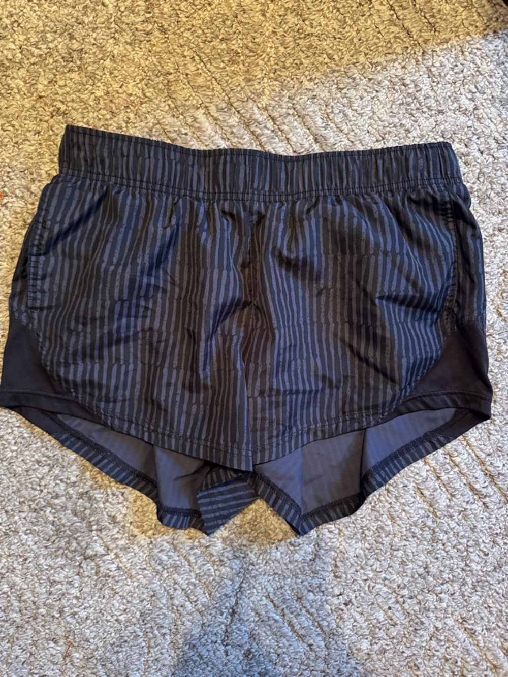 Athletic Works Black Striped Women's Athletic Shorts